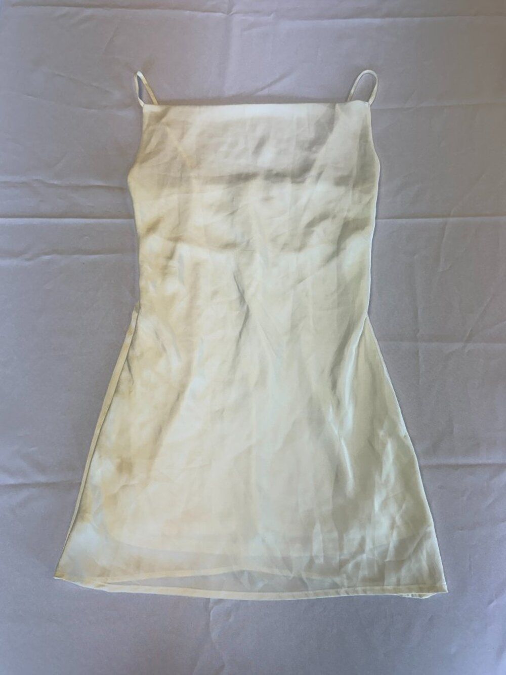 Altar'd State White Ivory Satin Mini Dress Size S